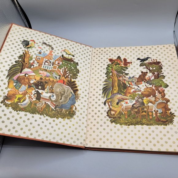 1945 Animal Stories Childrens Book Clothbound Hardcover Color Illustrations - Picture 6 of 12